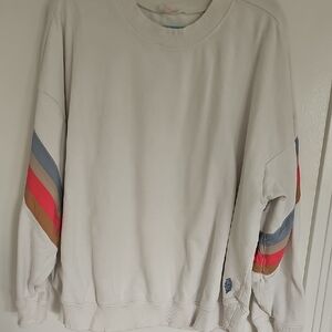 Free People Movement Multicolor Stripe Swewtshirt